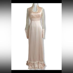 Vintage Pink Satin Princesscore Gunne Sax Dress